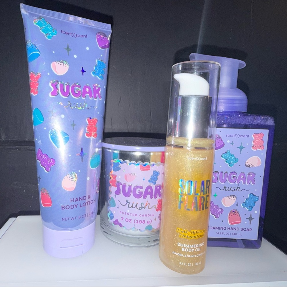 Scentsy Sugar Rush Hand & Body Set - Purple and Gold